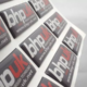 Dikdörtgen damla sticker baskı üretimi